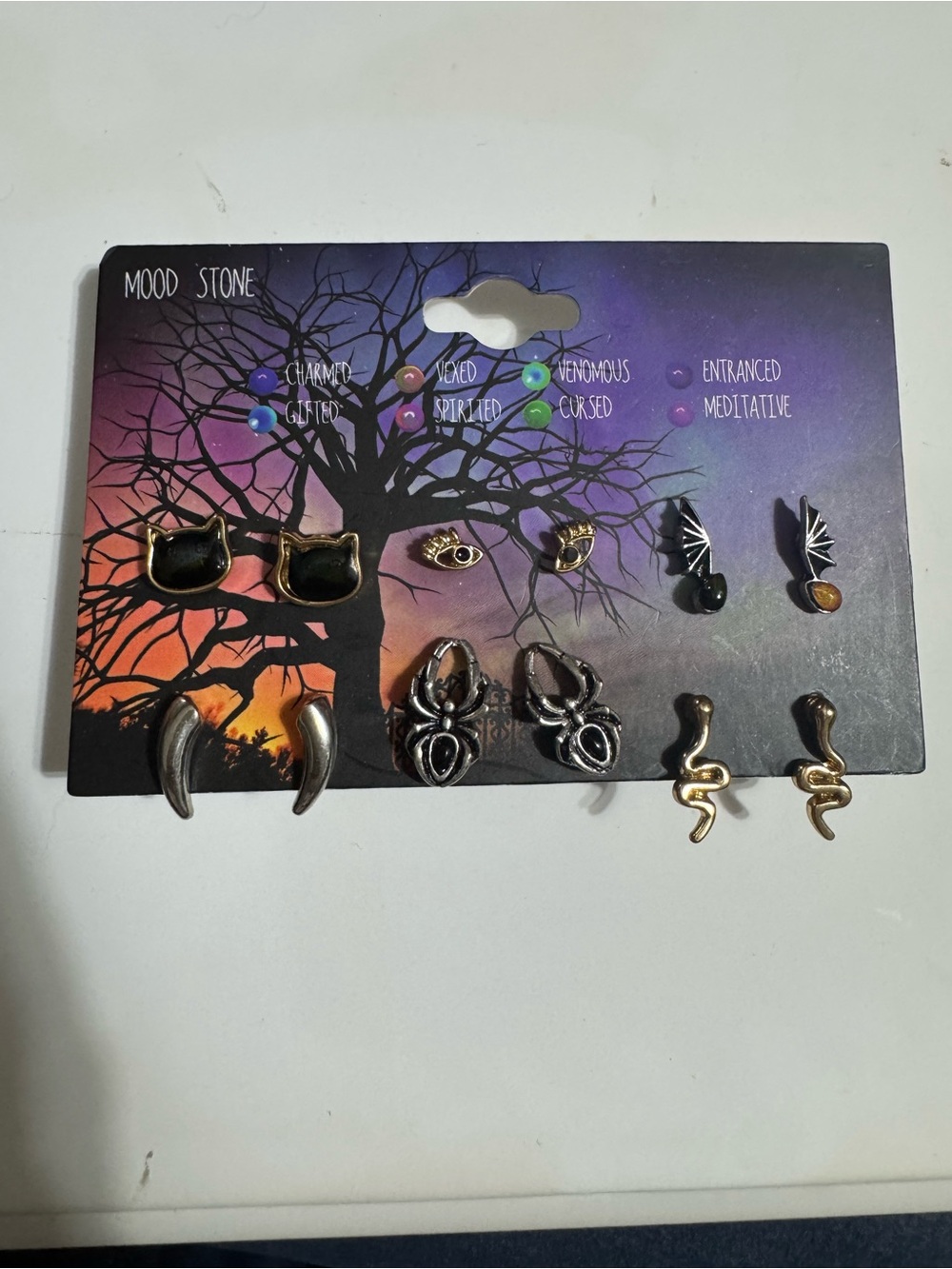 Hot Topic Women’s Earring Set - Black & Gold